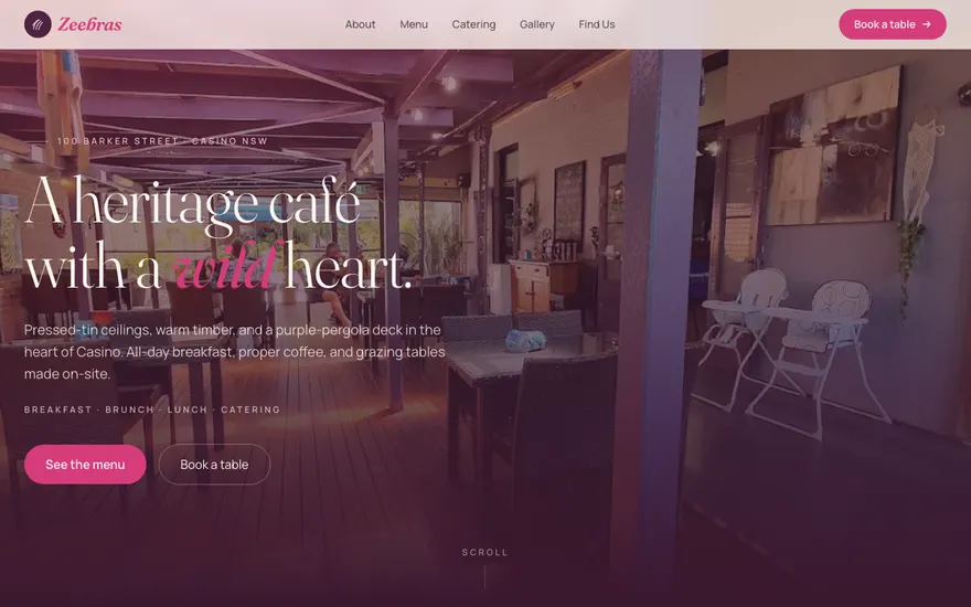 Zeebras Restaurant & Cafe concept preview