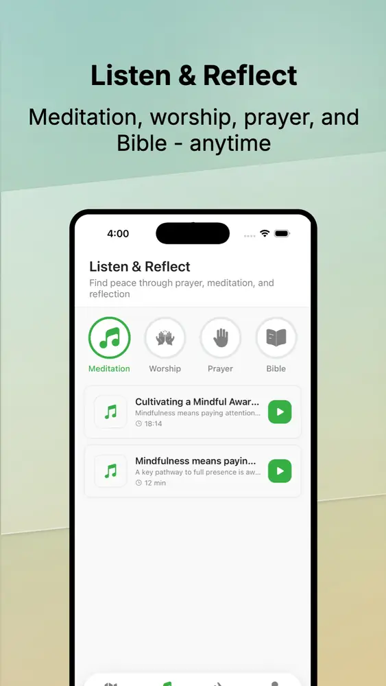 Faith Journal app screen 4
